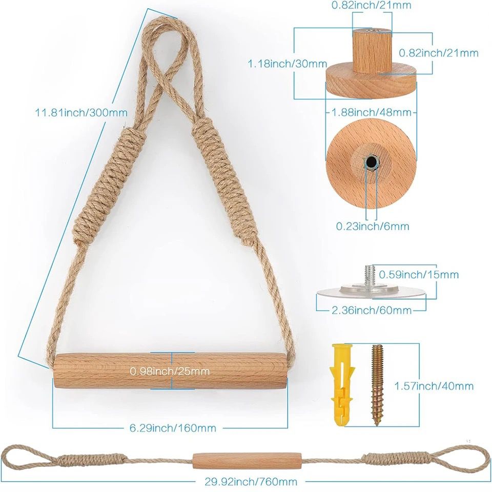 Hemp Rope With Bamboo Hook, Tissue Holder,Wall Mounted, Towel Holder,Roll Holder, Bathroom Decor, Bathroom Accessories