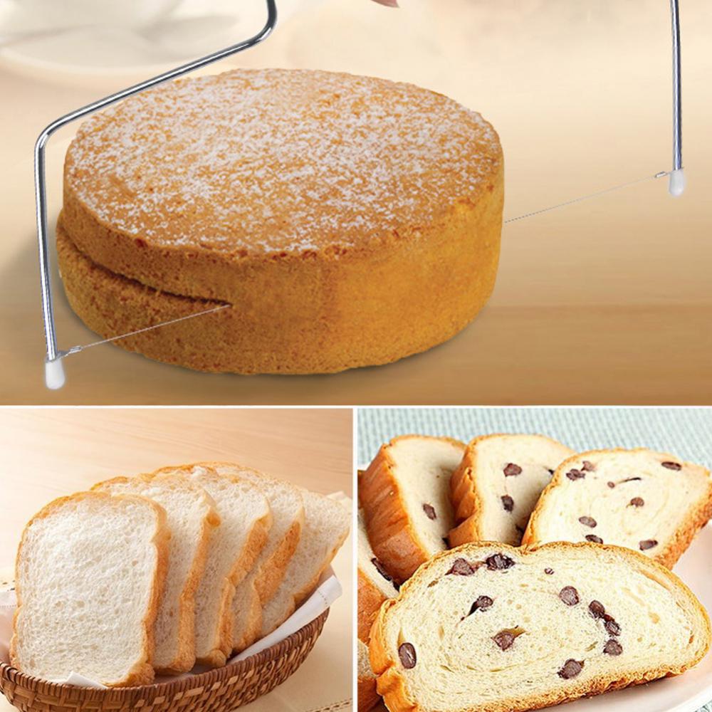 Double Wire Adjustable Cake Cutter | Stainless Steel Layering & Leveling Tool for Cakes | Perfect for Baking & Decorating