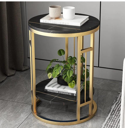 Double Layer MDF Bedside Cabinet & Coffee Table | Sturdy and Versatile Storage Solution in White and Black