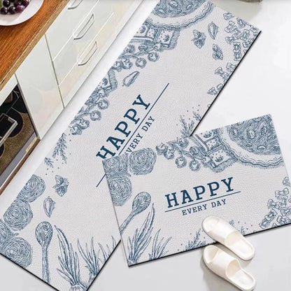 2pc Kitchen Anti-Slip Mats Set Durable Non Slip Floor Mats for Kitchen, Large 120x40cm & Medium 60x40cm