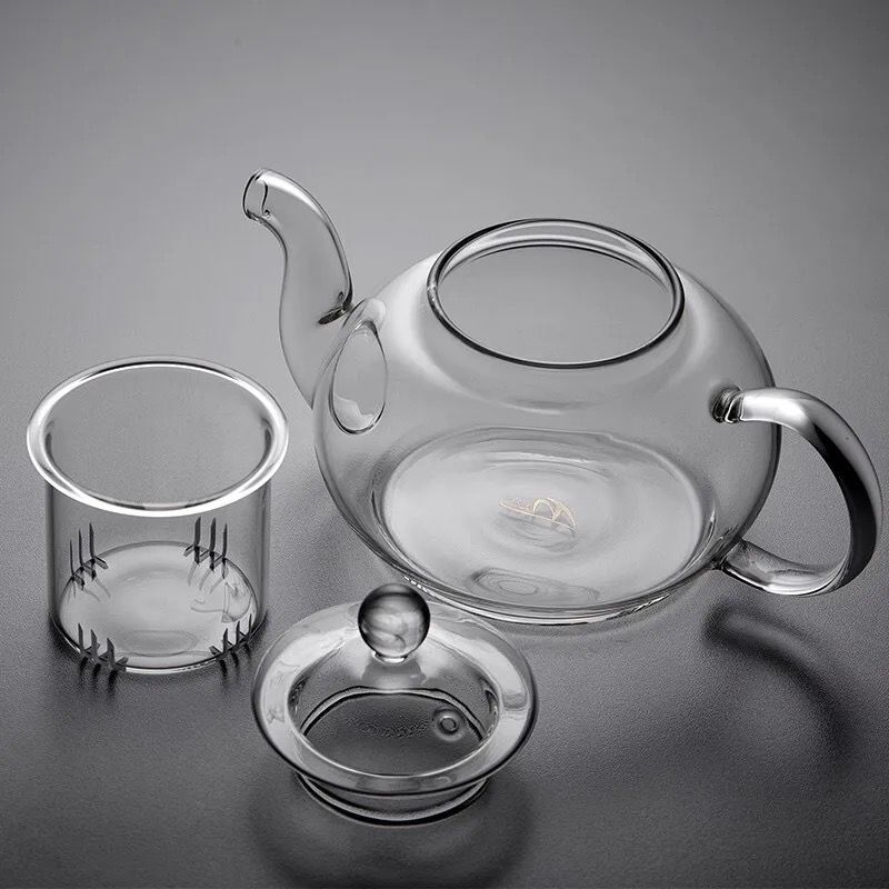 High Quality Borosilicate Glass 100ml Capacity Heat-Resistant Clear  Tea Pot with Infuser| Suitable for Tea Brewing