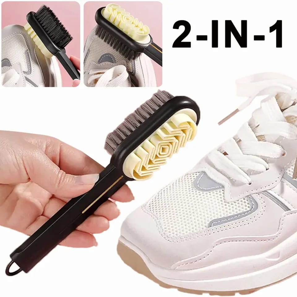 Long Handle 2 Sided Boot Cleaner Rubber Eraser Set  | Suede Shoe Stain & Dust Cleaning Brush for Shoe Care