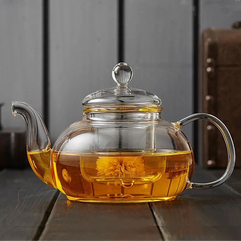 High Quality Borosilicate Glass 100ml Capacity Heat-Resistant Clear  Tea Pot with Infuser| Suitable for Tea Brewing