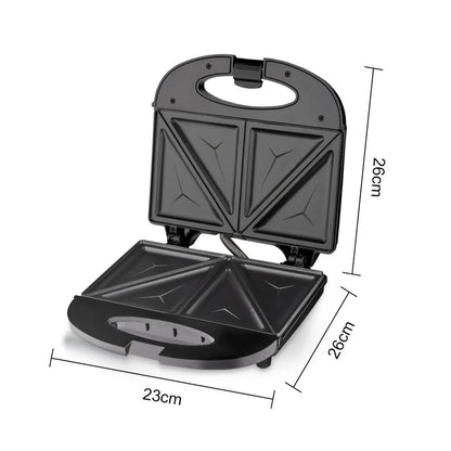 Mini Electric Sandwich Maker 750W Double Sided Heating, Non Stick Grill for Breakfast Cooking.