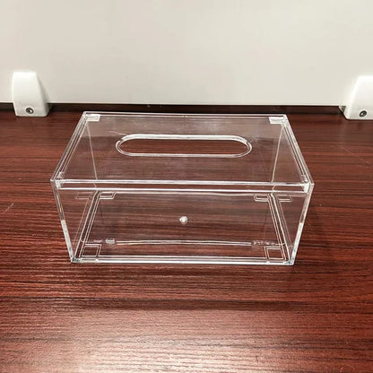 Transparent Clear Acrylic Serviette Napkin Holder |  22x12x9cm |  Modern and Elegant Tabletop Organizer