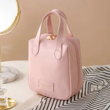 Large Capacity PU Leather Durable  Makeup Toiletries Travel Essentials Bag