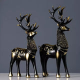 2 Pack Luxury Deer Ornaments – Nordic Style Modern Home Decor | Nordic Crafts Decor | General Home Living Room Office Decor | Stylish Luxury Deer Ornaments Shelves Study & Console Tables