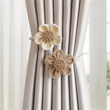 Flower Shape Curtain Tieback Elastic Band – Magnetic Buckle Curtain Rope Holder for Kids Room & Home Decor | Living Room Decor