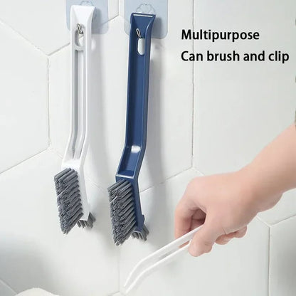 Three-in-One Plastic Bathroom Floor Cleaning Brush – Hard Bristle Crevice Brush for Deep Cleaning | Multipurpose