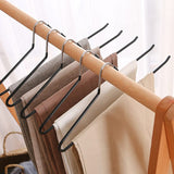 Stainless Steel Hangers Space Saving Clothes Rack for Pants Organization.