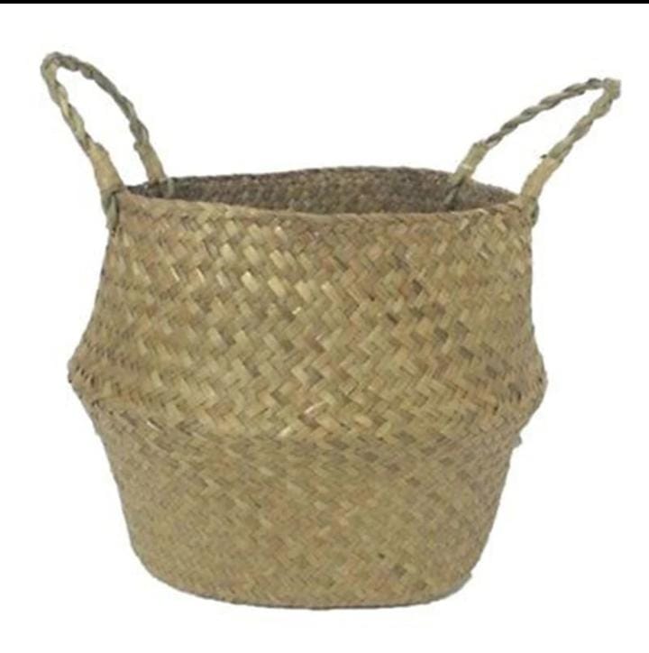 Firm Rattan Handmade Decorative Baskets Small Size, Natural Rustic Decor