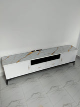 Marble Effect Wooden TV Stand