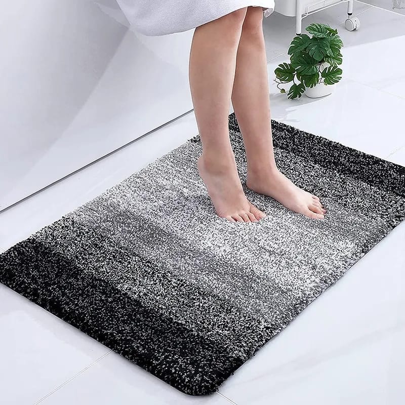 Thick Plush NonSlip Bathroom Rug |Water Absorbent Soft Microfiber Shaggy Bath Mat, Machine Washable, 50x80cm | Several Design Patterns Available