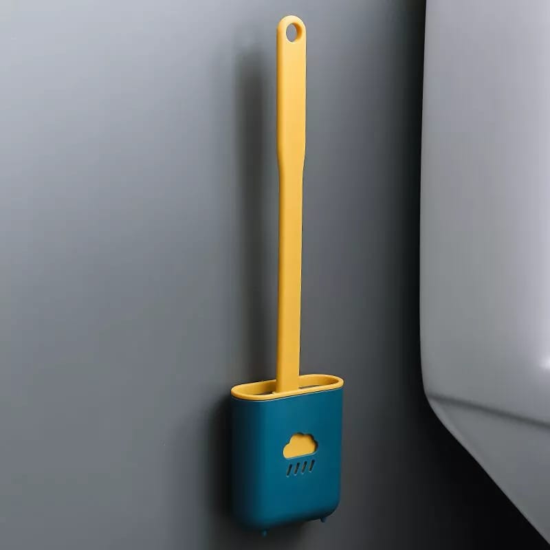 Flat Head Silicone Toilet Brush – Durable and Flexible for Deep Cleaning