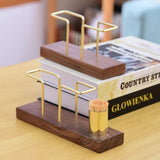 Classy Metal Napkin Holder Gold Tissue Dispenser with Toothpick Holder