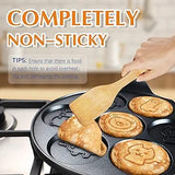 7 Hole Non Stick Pancake Pan | Fun Animal Face Design | Non Stick Coating | Gas Stove Compatible | 46cm x 7.1cm