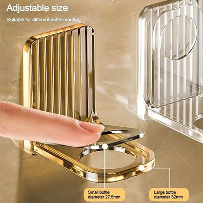 Strong Self Adhesive Bottle Holder Sturdy and Durable Wall Mounted Organizer for Kitchen and Bathroom.