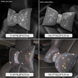 Universal Luxury Rhinestone Diamond Bowknot Car Headrest  Neck Pillow, Seat Back, and Waist Support