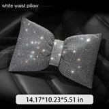 Universal Luxury Rhinestone Diamond Bowknot Car Headrest  Neck Pillow, Seat Back, and Waist Support