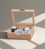 Furaha Finds 3-Slot Wooden Watch Organizer 