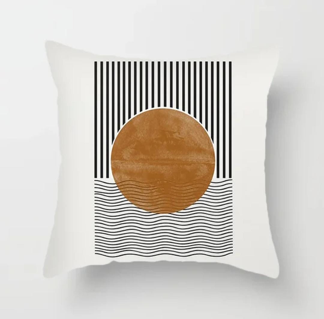 Abstract Decorative Throw Pillow Covers 45cm x 45cm, Modern Cushion Covers for Sofa & Home Décor