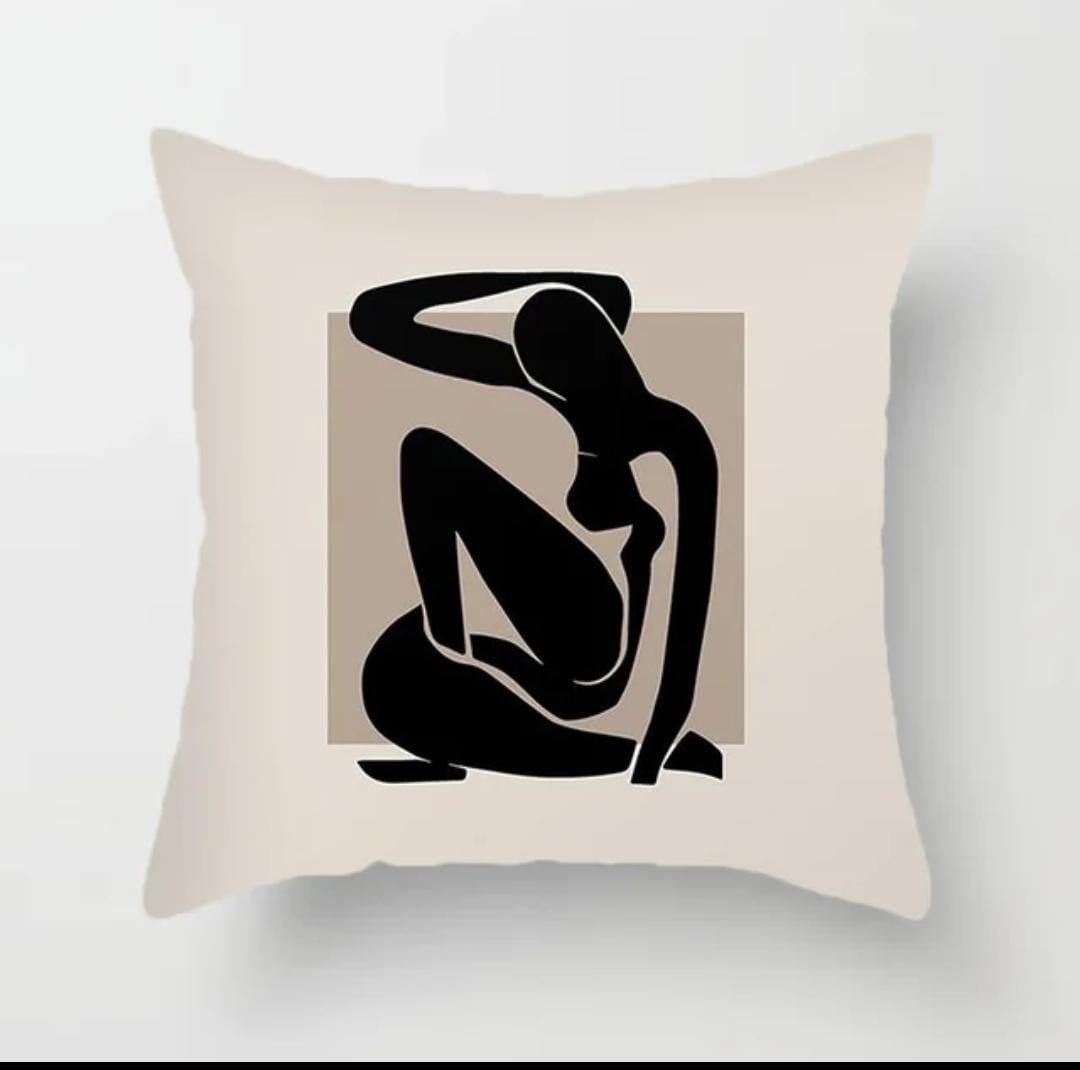 Abstract Decorative Throw Pillow Covers 45cm x 45cm, Modern Cushion Covers for Sofa & Home Décor