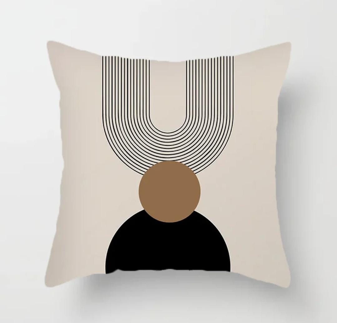 Abstract Decorative Throw Pillow Covers 45cm x 45cm, Modern Cushion Covers for Sofa & Home Décor