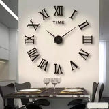 3D DIY Roman Wall Clock  Adjustable Functional Decorative Clock for Living Room, Office, and Home Decor