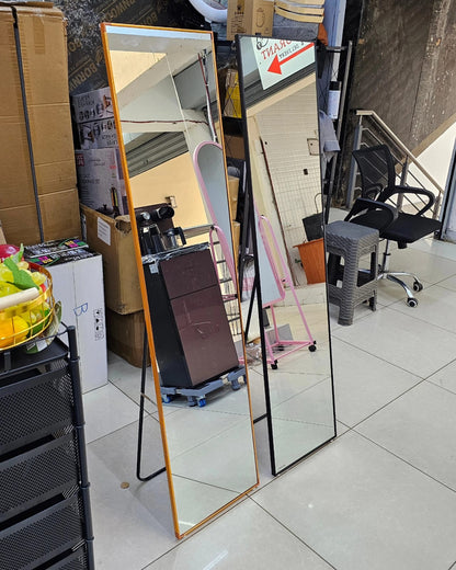 Standing/Dressing Mirrors with Metallic Frame – L160cm x W40cm (Available in Black and Gold)