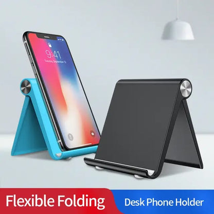 Foldable Desktop Slim Phone Holder Stand |Portable Adjustable Stand for Phones, Available in White and Black