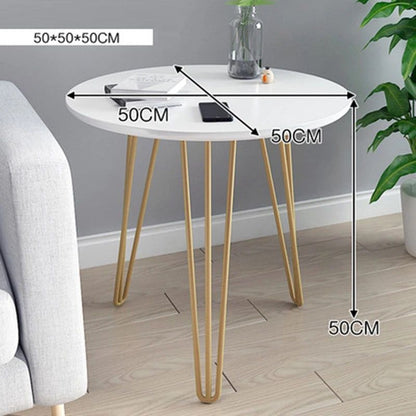 High End Luxurious and Simple Side Table  Living Room, Sofa Side, Balcony Tea Table 50x50cm, White & Black|Space Saving|Corner Table| Free Standing Table