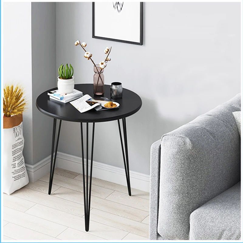 High End Luxurious and Simple Side Table  Living Room, Sofa Side, Balcony Tea Table 50x50cm, White & Black|Space Saving|Corner Table| Free Standing Table