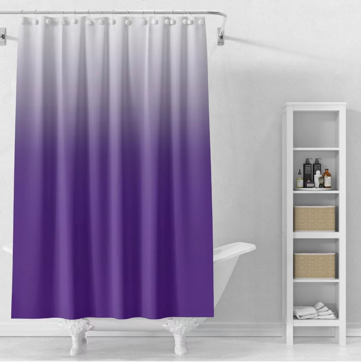 Peva Shower Curtain With Hooks,180cm * 180cm, Antimicrobial, Waterproof Curtain, Bathroom Decor,Bath curtain