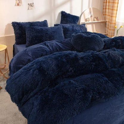 6 Piece Luxury Velvet Plush Fluffy Duvet Set | Soft Fleece Bedding | Sizes 6x6 & 6x7 | Includes Pillowcases & Bedsheet