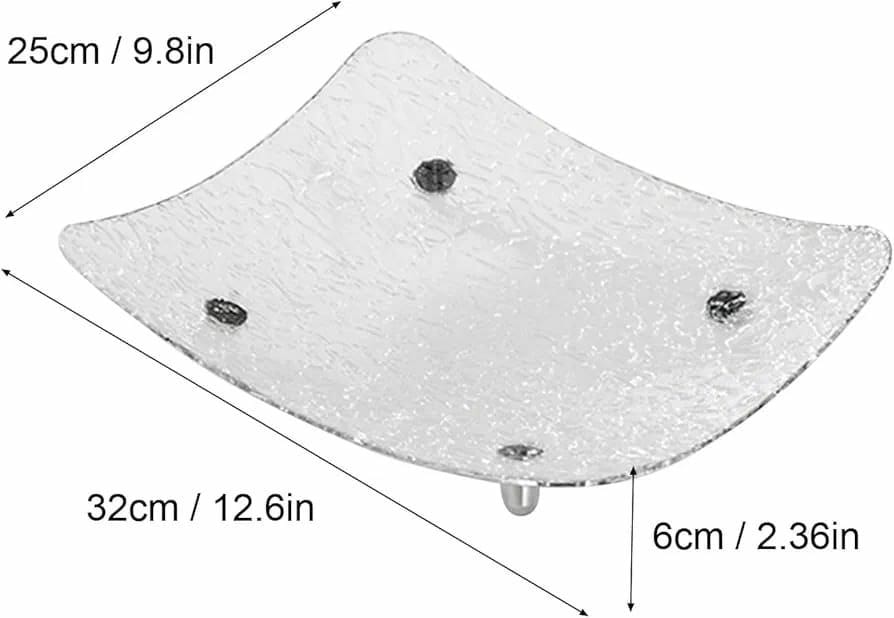 Luxury Fruit and Snack Tray  Thick Acrylic Multi Use Table Tray with Smooth Edge Design, Durable and Practical