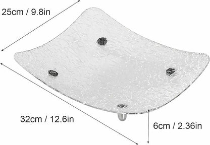 Luxury Fruit and Snack Tray  Thick Acrylic Multi Use Table Tray with Smooth Edge Design, Durable and Practical