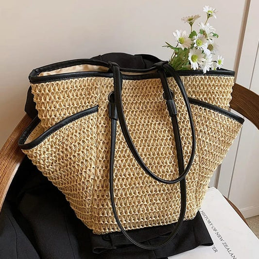 Large Capacity Women's Straw Tote Bags Chic Design for Work, Party, Picnic, Travel, and Everyday Use