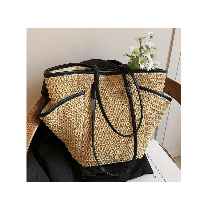 Large Capacity Women's Straw Tote Bags Chic Design for Work, Party, Picnic, Travel, and Everyday Use