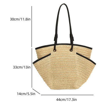 Large Capacity Women's Straw Tote Bags Chic Design for Work, Party, Picnic, Travel, and Everyday Use