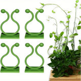 10pcs Invisible Wall Rattan Clamp Clip Plant Climbing Wall Clips, Sticky Hook Holders for Wall Vines and Garden Organization