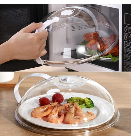 Heavy Microwave Food,Cover with white handle,Easy Clean,Fridge Accessories, Microwave and Oven Safe, Microwave Protector Lid.