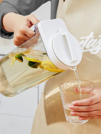 Airtight Glass Jug 1600ml Capacity, LeakProof, Easy to Clean with Wide Opening for Beverages and Juices