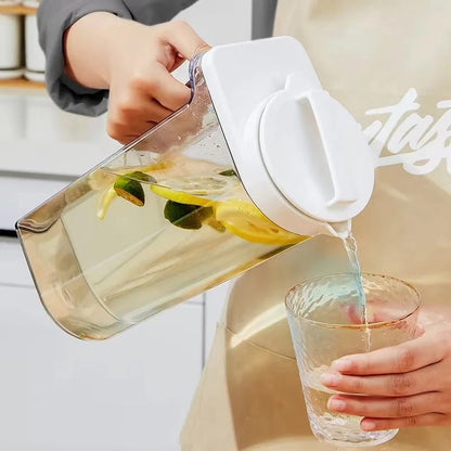 Airtight Glass Jug 1600ml Capacity, LeakProof, Easy to Clean with Wide Opening for Beverages and Juices