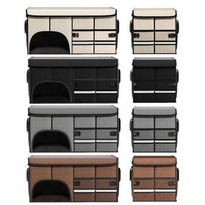 Car Trunk Foldable Storage Box – Large Capacity Multi-Tool & Cargo Organizer (60x35x30cm, Black, Grey, Beige)