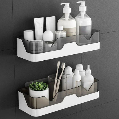 New Bathroom Shelf Organizer No Drill Shower Storage Rack in Black