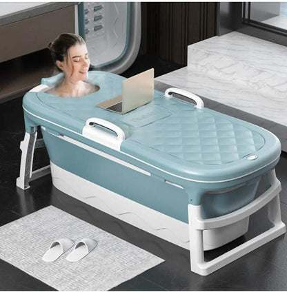 Family Size Foldable Portable Bathtub  Ideal for Adults & Kids, Easy Storage and Setup