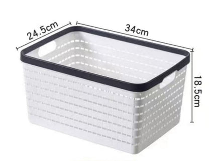 Large Size Storage Baskets, Woven Plastic Storage Baskets, Large Knit Organizer Bins, Breathable Storage Baskets