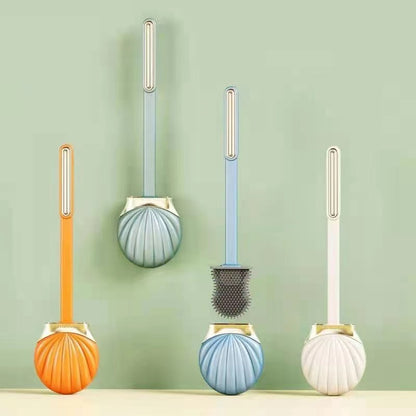 Silicone Shell Shape Toilet Brush – Wall-Mounted Design for Easy and Hygienic Storage