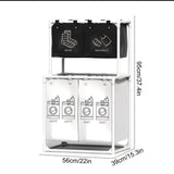 4 in 1 Laundry Garment Sorter Dark, Light, Socks, Underwear Compartments with Removable Non Woven Baskets