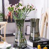 Modern Creative Dark Glass Vase | 35cm Elegant Decorative Vase for Home Décor | Living Rooms, Bedrooms, Dining Areas, Offices